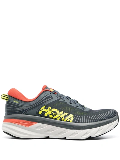 Hoka One One Bondy 7 Chunky Sneakers In Grey