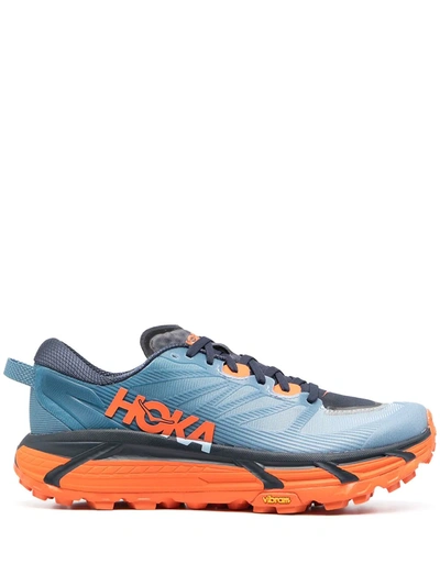 Hoka One One Mafate Speed 3 Low-top Sneakers In Blue Carrot