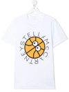 STELLA MCCARTNEY TEEN BASKETBALL-PRINT LOGO T-SHIRT