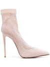 LE SILLA KNITTED MESH ANKLE BOOTS
