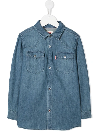 Levi's Patch-pocket Denim Shirt In Blue