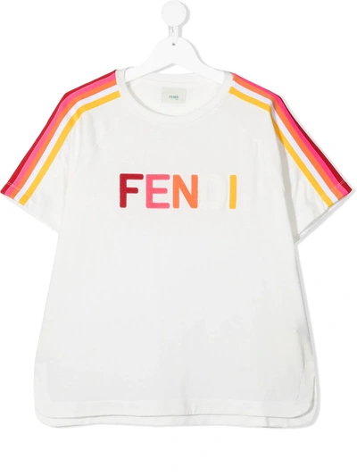 Fendi Kids T-shirt For For Boys And For Girls In White