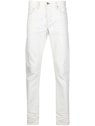 Tom Ford Five-pocket Slim-fit Jeans In White