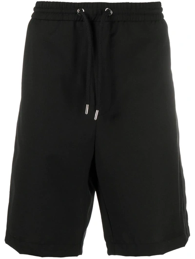 Les Hommes Wool Blend Bermuda Shorts In Black