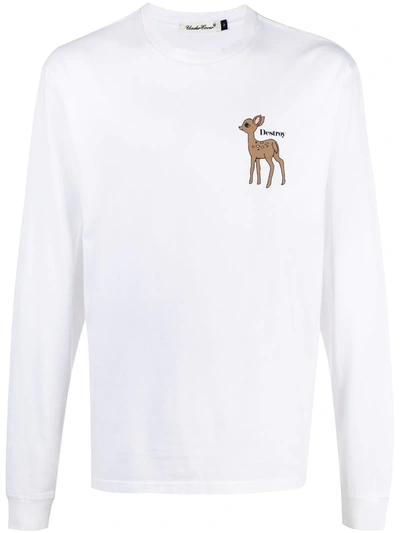 Undercover Destroy Print Long-sleeve T-shirt In White