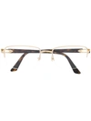 Cartier C Dècor Rectangle-frame Glasses In Brown