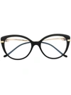 Cartier Panthère Cat-eye Frame Glasses In Black