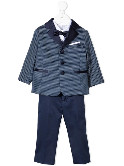Colorichiari Babies' Tailored Four-piece Suit In 蓝色