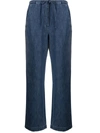 Valentino Straight Leg Denim Trousers In Blue