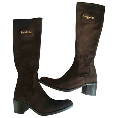 Pre-owned Baldinini Riding Boots In Brown