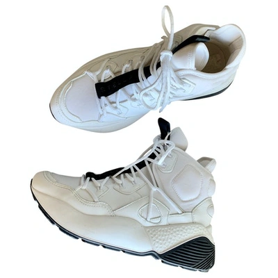Pre-owned Stella Mccartney Cloth Trainers In White