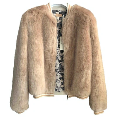 Pre-owned Mother Mfaux Fur Short Vest In Pink