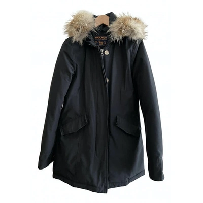 Pre-owned Woolrich Navy Cotton Coat