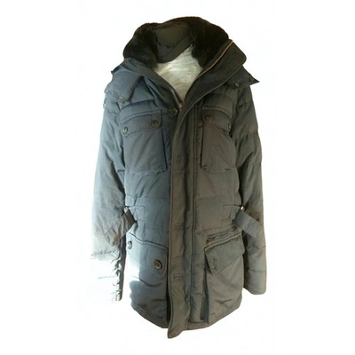 Pre-owned Tommy Hilfiger Puffer In Blue