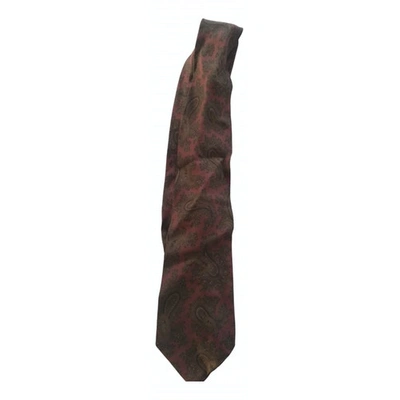 Pre-owned Giorgio Armani Silk Tie In Pink