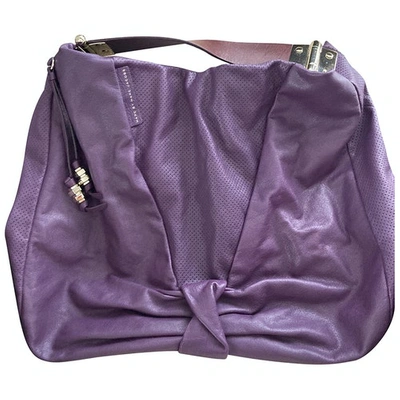 Pre-owned Marc By Marc Jacobs Leather Handbag In Purple