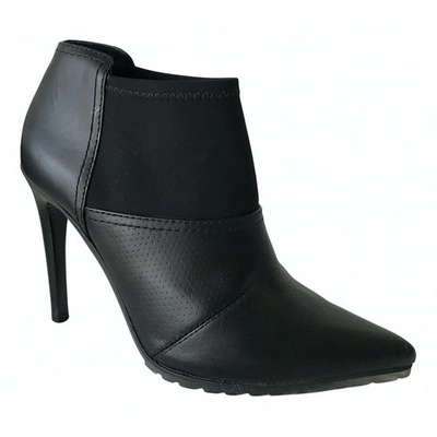 Pre-owned Tibi Leather Ankle Boots In Black