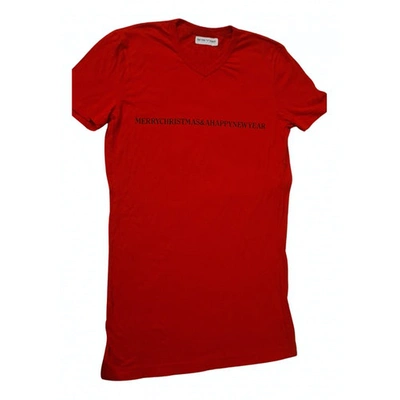 Pre-owned Emporio Armani Red Cotton Top