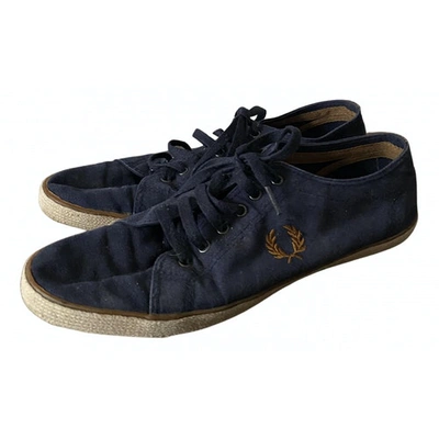 Pre-owned Fred Perry Cloth Low Trainers In Blue