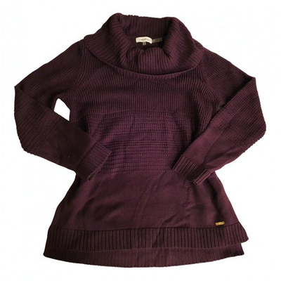 Pre-owned Calvin Klein Wool Sweatshirt In Purple