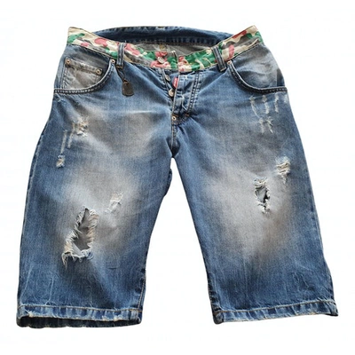 Pre-owned Dsquared2 Blue Cotton Shorts