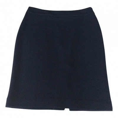 Pre-owned Armani Collezioni Wool Skirt In Blue