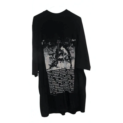 Pre-owned Rick Owens Black Cotton T-shirt