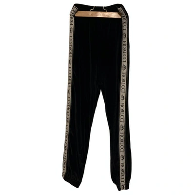 Pre-owned Fiorucci Black Velvet Trousers