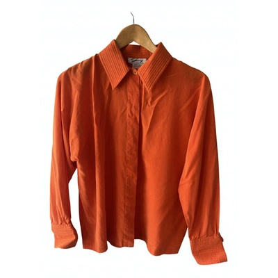 Pre-owned Genny Silk Blouse In Orange