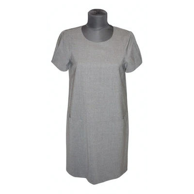Pre-owned Theory Wool Mini Dress In Anthracite