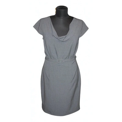 Pre-owned Calvin Klein Wool Mini Dress In Anthracite