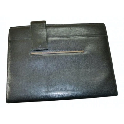 Pre-owned Piquadro Leather Small Bag In Black