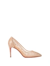 Christian Louboutin Follies Strass Embellished Mesh Pumps In Light Silk