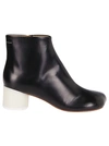 MM6 MAISON MARGIELA BLACK LEATHER BOOTS,11745644