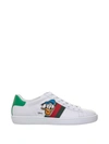 Gucci White Disney Edition Donald Duck Ace Sneakers In Bianco