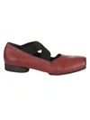 Uma Wang Red Leather Flats In Uw079