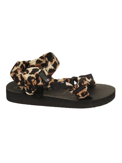 Arizona Love Trekky Choux Bandana-trimmed Sandals In Leopard