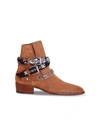 Amiri Buckle-fastening Leather Boots In Beige