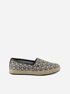 Ferragamo Espadrilles With All-over Gancini Print In Beige-black