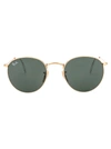 Ray Ban Round Metal Sunglasses In 001 Arista