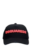 DSQUARED2 HATS IN BLACK COTTON,BCW002805C00001M221