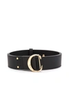 CHLOÉ C LOGO BELT,CHC20UC023FLD 001 BLACK