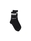 Comme Des Garçons Striped-edge Logo-print Socks In 2