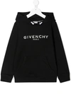 GIVENCHY JERSEY HOODIET WITH LOGO PRINT,11744423