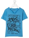 ZADIG & VOLTAIRE CONCERT-PRINT COTTON T-SHIRT