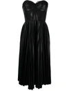 ELISABETTA FRANCHI DRESS WITH SWEETHEART NECKLINE AND PLEATS
