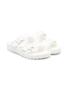 Birkenstock Side-buckle Flat Sandals In White