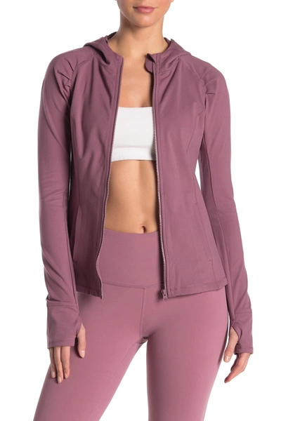 90 Degree By Reflex Slim Fit Hooded Zip Jacket In Moonlite Mauve