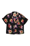 Abound Short Sleeve Camp Shirt In Black Tropical Floral