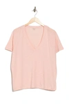 Madewell V Neck T-shirt In Dusty Pink